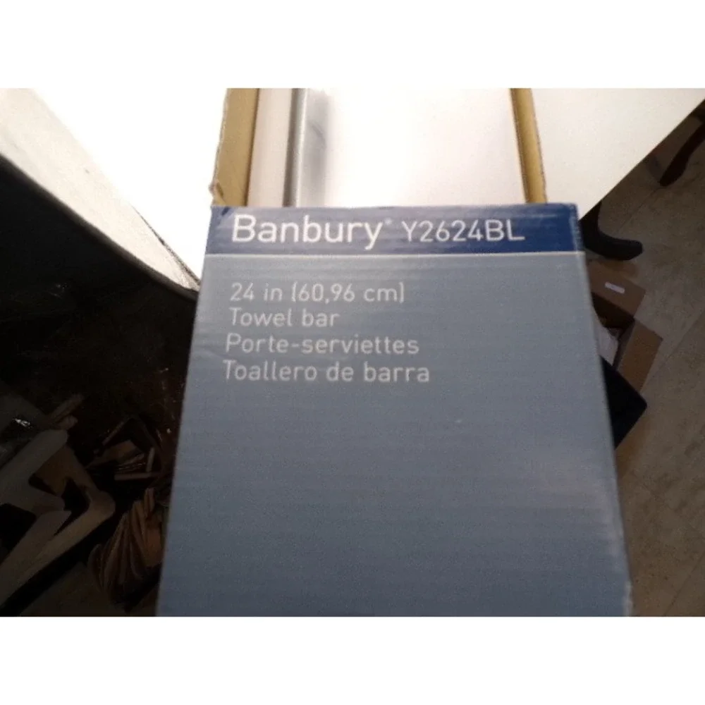 Pair Moen Banbury 24 Inch Towel Bars Matte Black Bathroom Wall Mount Y2624BL NEW